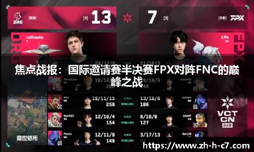 焦点战报：国际邀请赛半决赛FPX对阵FNC的巅峰之战